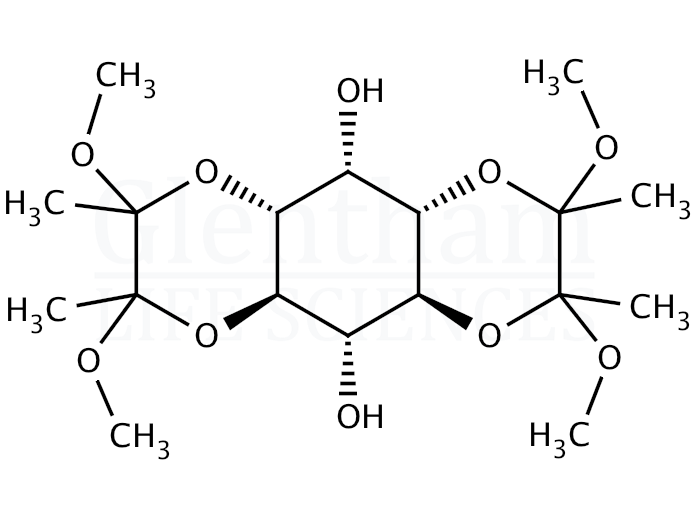 3,4-O-[(1R,2R)-1,2-Dimethoxy-1,2-dimethyl-1,2-ethanediyl]-1,6-O-[(1S,2S)-1,2-dimethoxy-1,2-dimethyl-1,2-ethanediyl]-D-myo-inositol Structure