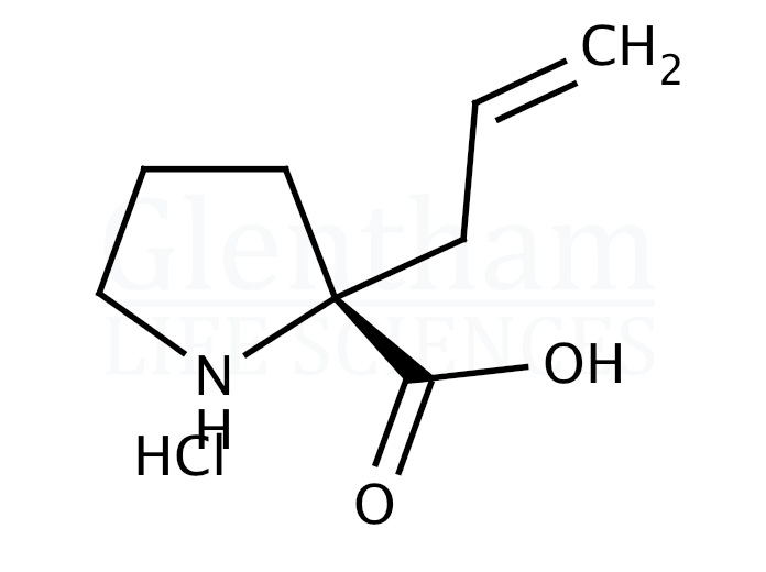 Structure for (R)-alpha-Allyl-proline hydrochloride (177206-69-8)