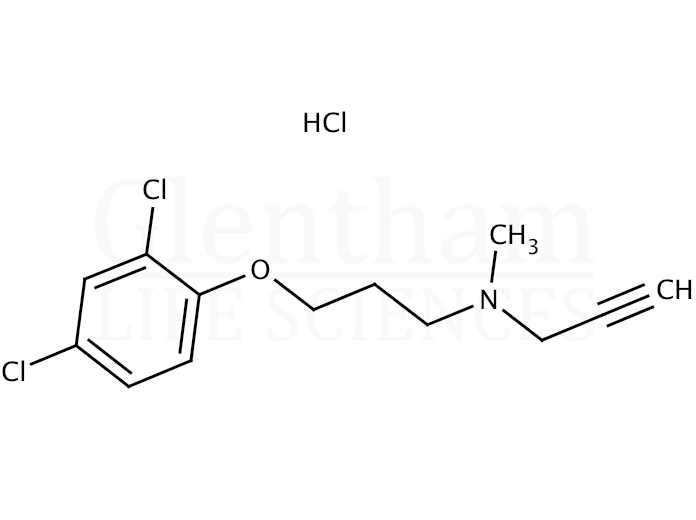 Structure for N-Methyl-N-propargyl-3-(2,4-dichlorophenoxy)propylamine hydrochloride