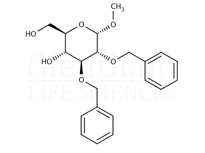 Methyl 2,3-di-O-benzyl-a-D-glucopyranoside Structure
