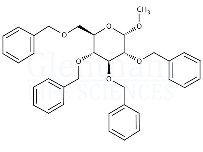 Structure for Methyl 2,3,4,6-Tetra-O-benzyl-α-D-glucopyranoside (17791-37-6)