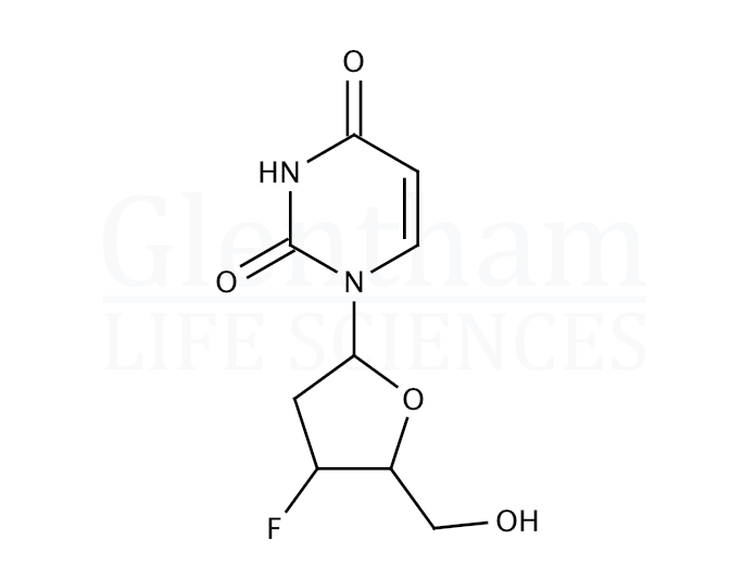 Structure for 2'',3''-Dideoxy-3''-fluoro-a-uridine