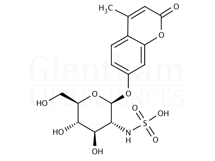 4-Methylumbelliferyl 2-Sulfamino-2-deoxy-α-D-glucopyranoside  Structure