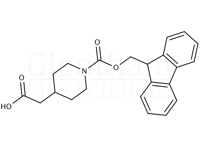 Structure for 1-Fmoc-4-piperidineacetic acid   (180181-05-9)