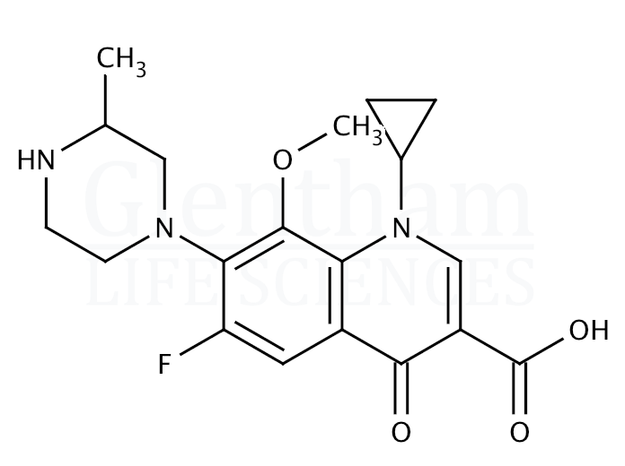 Structure for Gatifloxacin hydrate