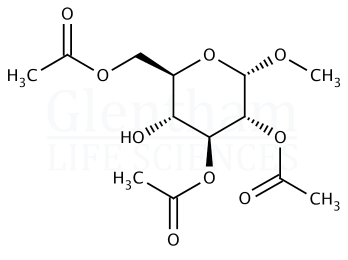 Structure for Methyl 2,3,6-tri-O-acetyl-a-D-glucopyranoside