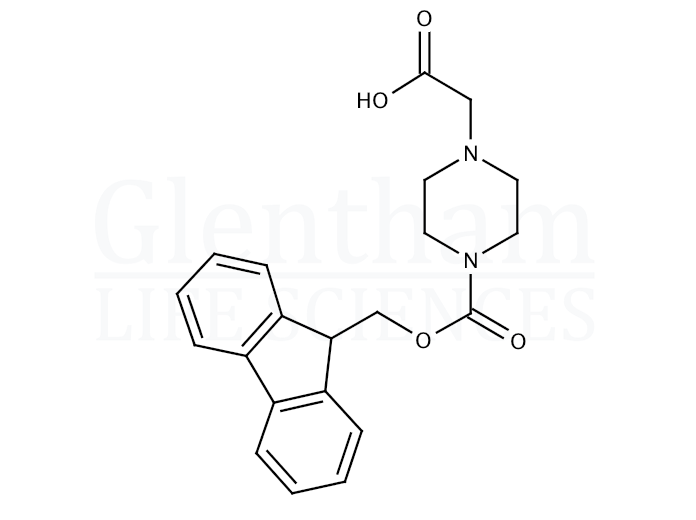 4-Fmoc-1-piperazineacetic acid hydrate Structure