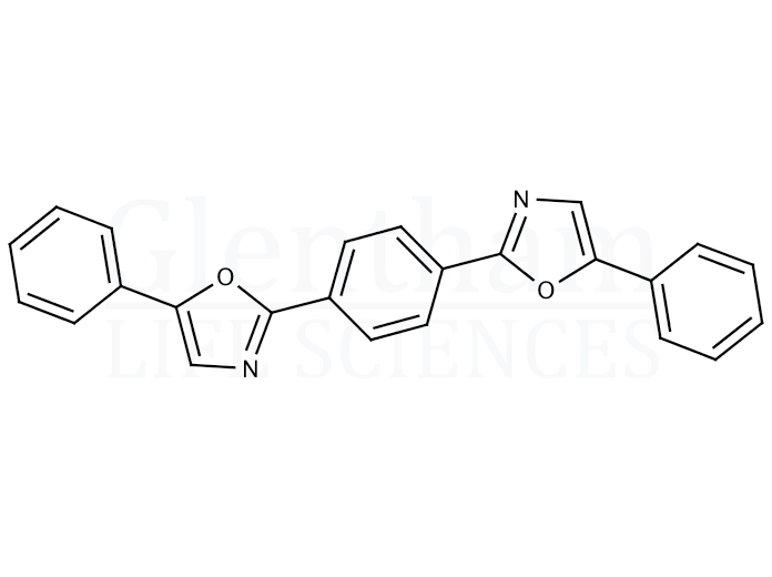 Structure for 1,4-Bis(5-phenyloxazol-2-yl)benzene (POPOP)