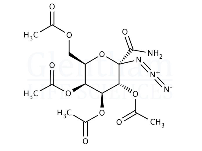 C-(2,3,4,6-Tetra-O-acetyl-1-azido-1-deoxy-a-D-galactopyranosyl)formamide Structure