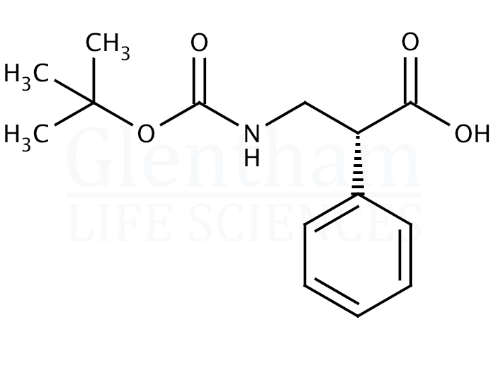 Structure for (R)-3-(Boc-amino)-2-phenylpropionic acid   (181140-88-5)