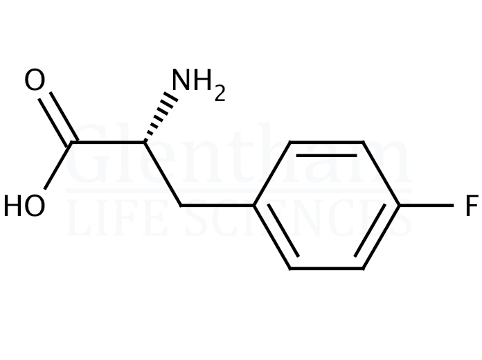 Structure for  p-Fluoro-D-phenylalanine    (18125-46-7)
