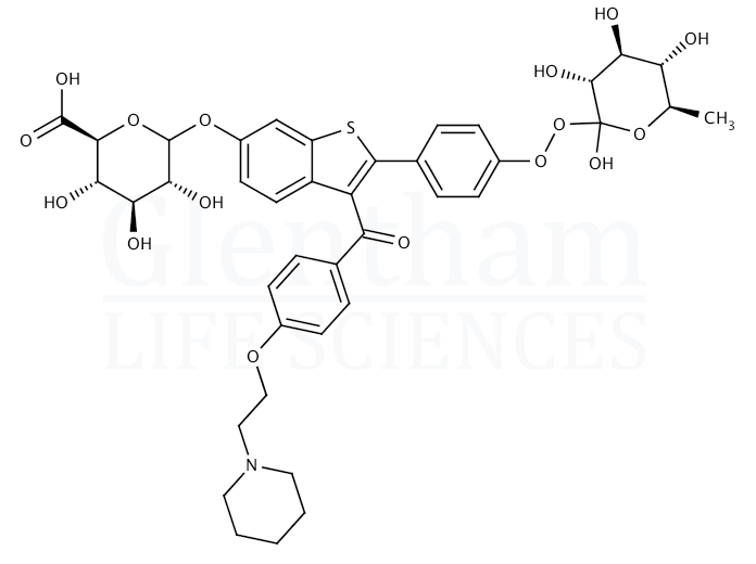 Raloxifene 6,4''-bis-b-D-glucuronide Structure