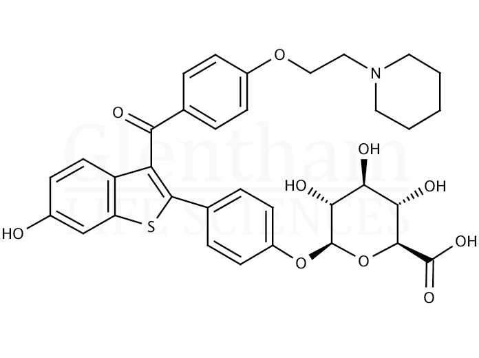 Raloxifene-4''-D-glucuronide lithium salt Structure