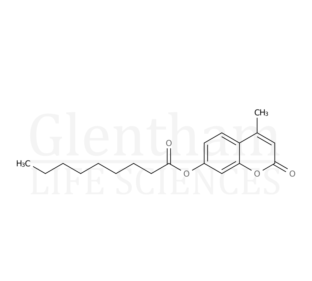 Structure for 4-Methylumbelliferyl nonanoate (18319-93-2)