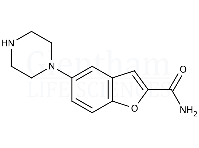 5-(1-Piperazinyl)benzofuran-2-carboxamide Structure