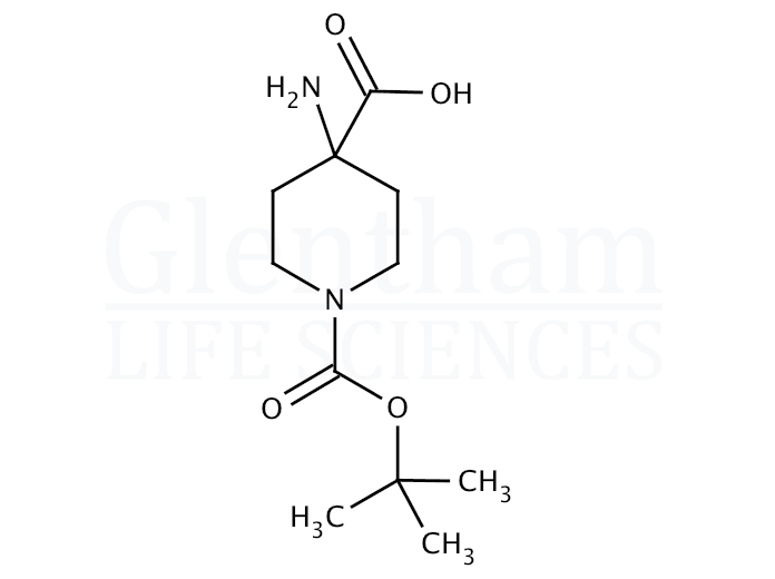 1-Boc-4-aminopiperidine-4-carboxylic acid Structure