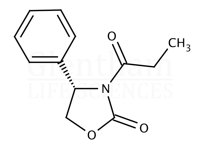 S-(-)-4-Phenyl-3-propionyl-2-oxazolidinone Structure