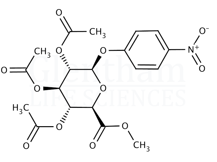 Structure for 4-Nitrophenyl 2,3,4-tri-O-acetyl-β-D-glucuronic acid methyl ester