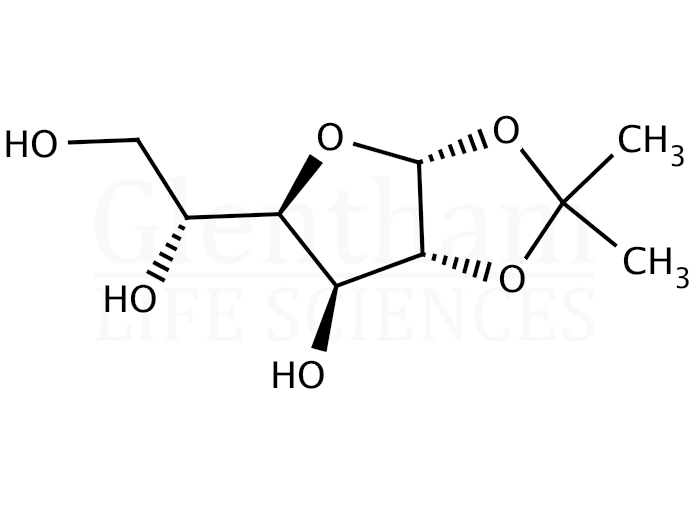Structure for 1,2-O-Isopropylidene-α-D-glucofuranose (18549-40-1)