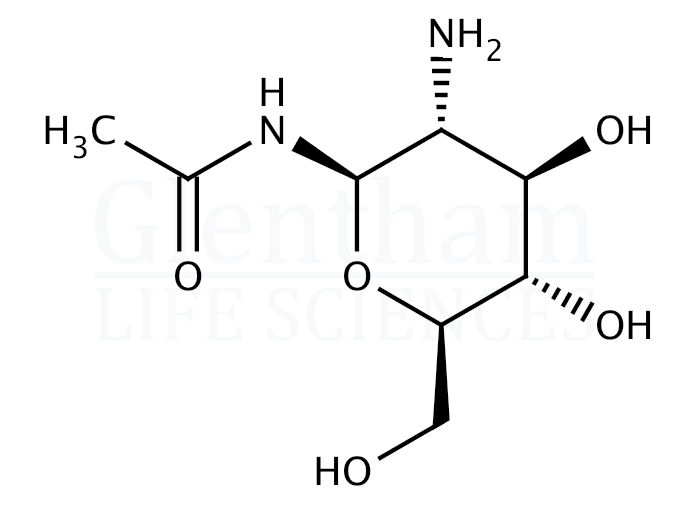 2-Acetamido-2-deoxy-b-D-glucopyranosyl amine Structure