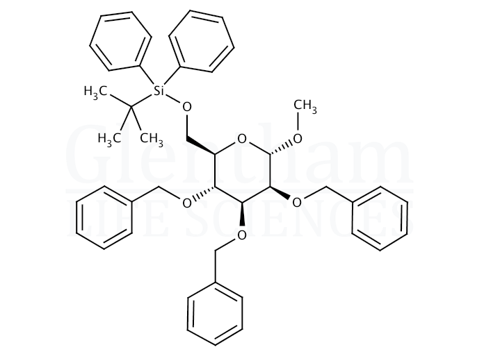 Structure for Methyl 2,3,4-tri-O-benzyl-6-O-tert-butyldiphenylsilyl-a-D-mannopyranoside