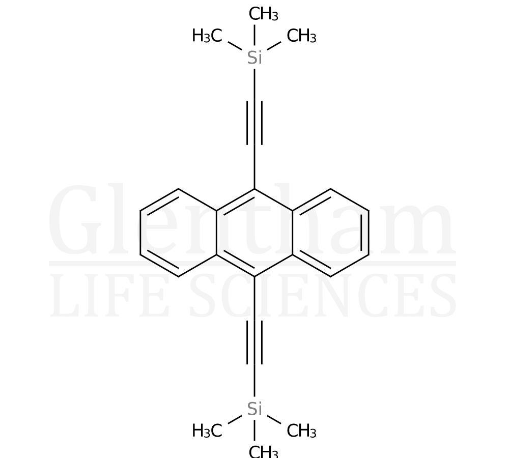 9,10-bis-trimethylsilanylethynyl-anthracene Structure