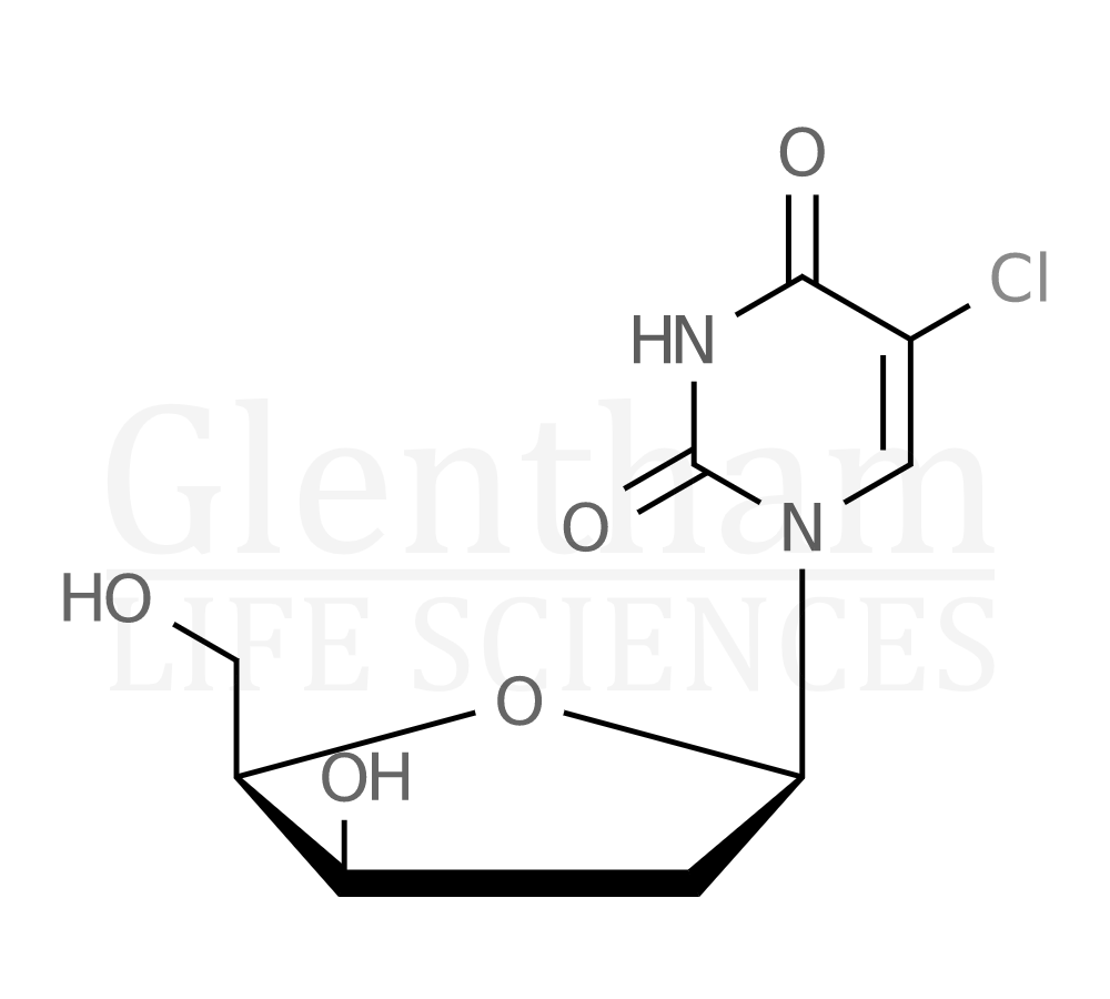 3’-epi-5-chloro-2''-deoxyuridine Structure
