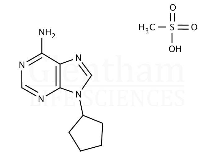 9-Cyclopentyladenine monomethanesulfonate Structure
