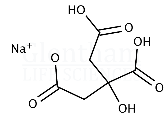 Sodium dihydrogen citrate anhydrous Structure