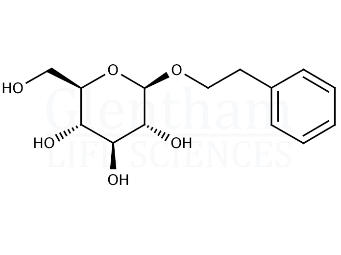 Phenylethyl b-D-glucopyranoside Structure