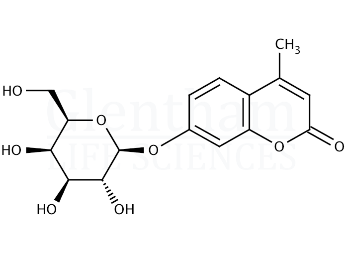 4-Methylumbelliferyl b-D-glucopyranoside Structure