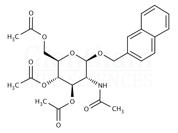 2-Naphthylmethyl 2-acetamido-3,4,6-tri-O-acetyl-2-deoxy-b-D-glucopyranoside Structure