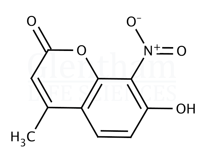 Structure for 7-Hydroxy-4-methyl-8-nitrocoumarin