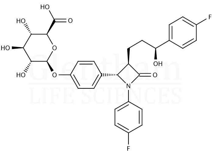 Ezetimibe b-D-glucuronide Structure