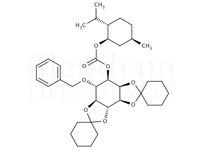 6-O-Benzyl-1-(-)-carboxymenthyl-2,3:4,5-di-O-cyclohexylidene-L-myo-inositol Structure