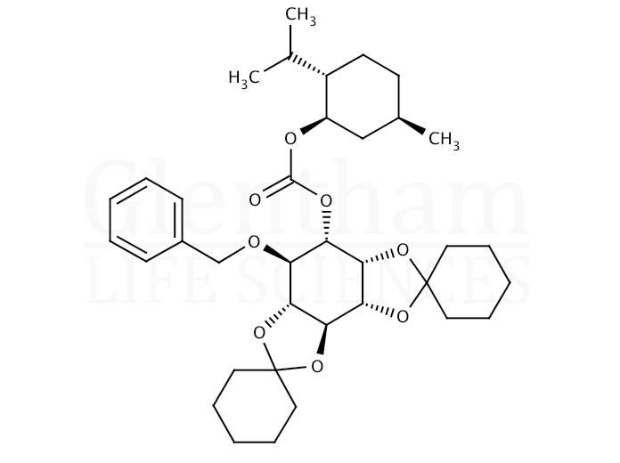 6-O-Benzyl-1-(-)-carboxymenthyl-2,3,4,5-di-O-cyclohexylidene-D-myo-inositol Structure