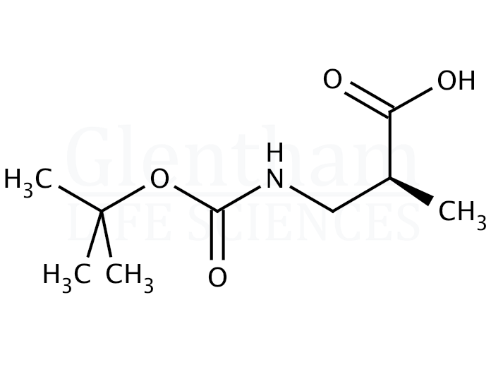 Structure for (S)-3-(Boc-amino)-2-methylpropionic acid   (190897-47-3)