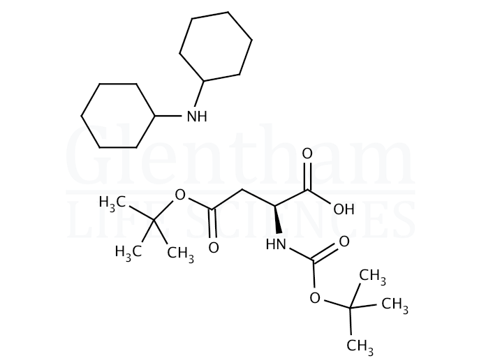 Structure for  Boc-Asp(OtBu)-OH dicyclohexylammonium salt  (1913-12-8)