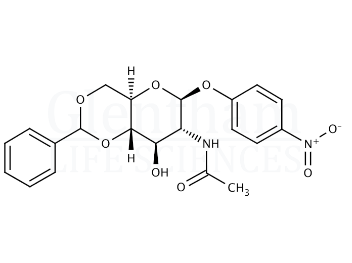 Structure for p-Nitrophenyl 2-Acetamido-2-deoxy-4,6-benzylidene-β-D-glucopyranoside