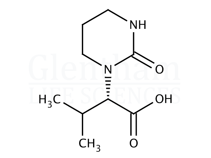 Structure for  (S)-Tetrahydro-α-(1-methylethyl)-2-oxo-1(2H)-pyrimidine-acetic acid  (192725-50-1)