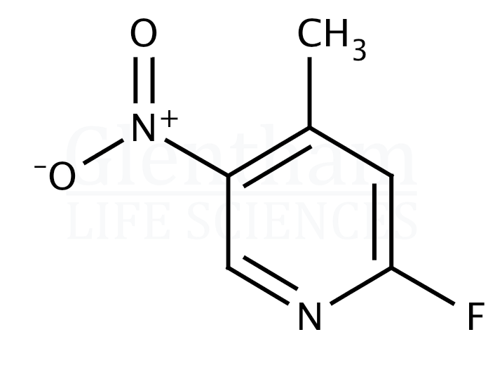 2-Fluoro-5-nitro-4-picoline (2-Fluoro-4-methyl-5-nitropyridine) Structure