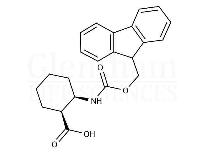 Structure for cis-2-(Fmoc-amino)-cyclohexanecarboxylic acid   (194471-85-7)