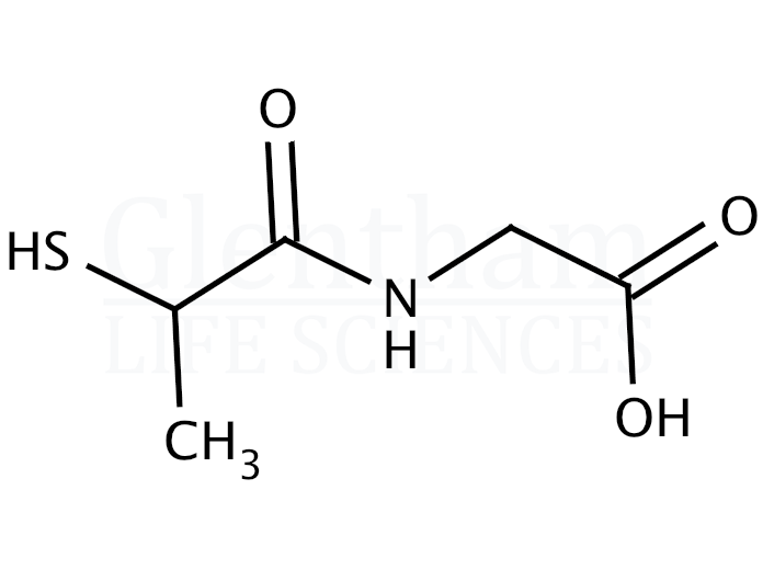 N-(2-Mercaptopropionyl)glycine Structure