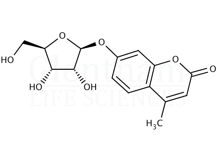 4-Methylumbelliferyl b-D-ribofuranoside Structure
