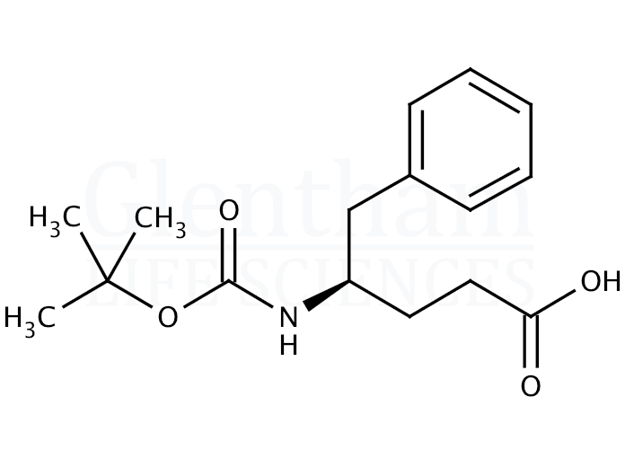 Structure for (R)-4-(Boc-amino)-5-phenylpentanoic acid  (195867-20-0)