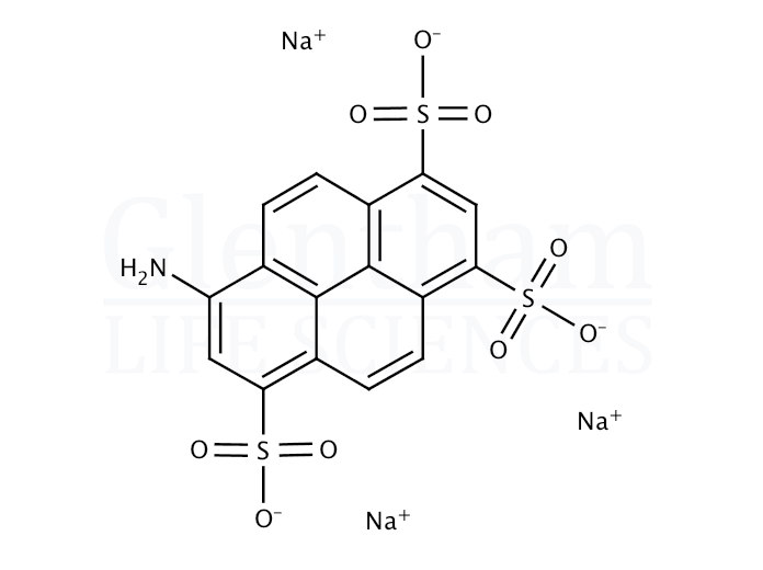 8-Aminopyrene-1,3,6-trisulfonic acid trisodium salt Structure