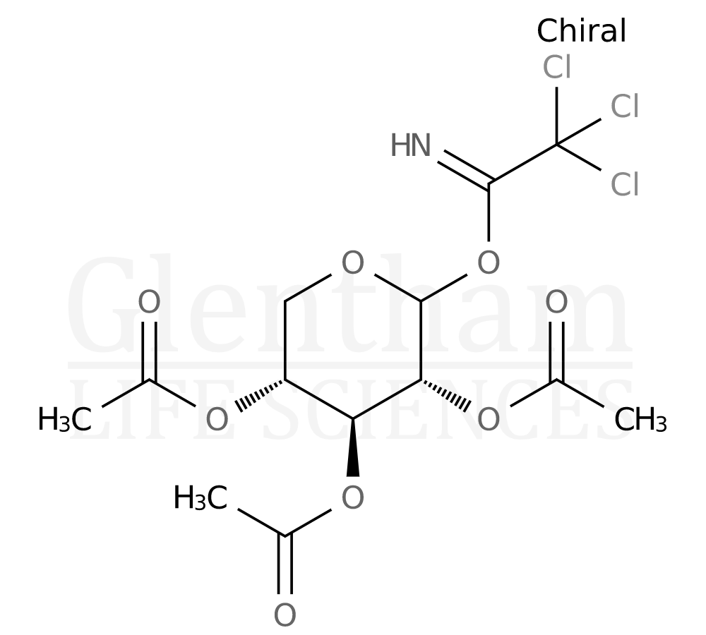 Structure for  2,3,4-Tri-O-acetyl-D-xylopyranosyl trichloroacetimidate  (197144-02-8)