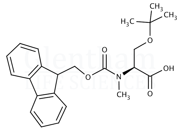 Structure for  Fmoc-N-Me-Ser(tBu)-OH  (197632-77-2)