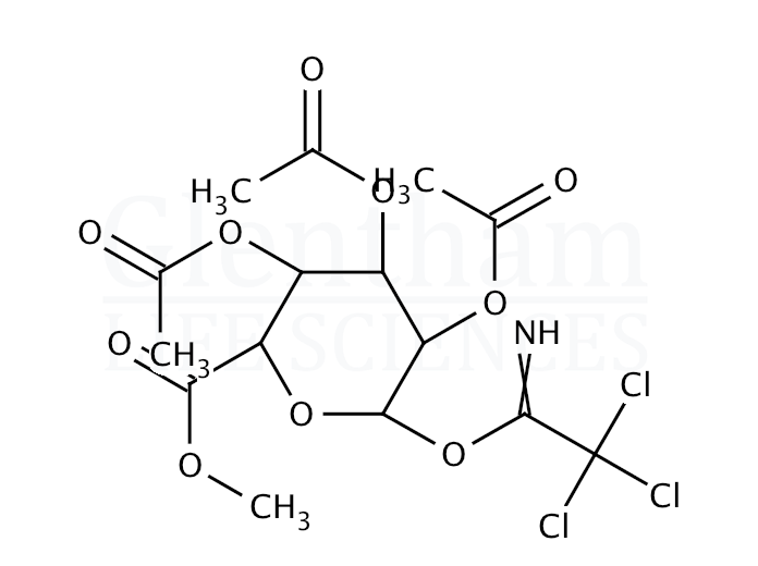 Structure for 2,3,4-Tri-O-acetyl-b-D-glucuronide methyl ester trichloroacetimidate