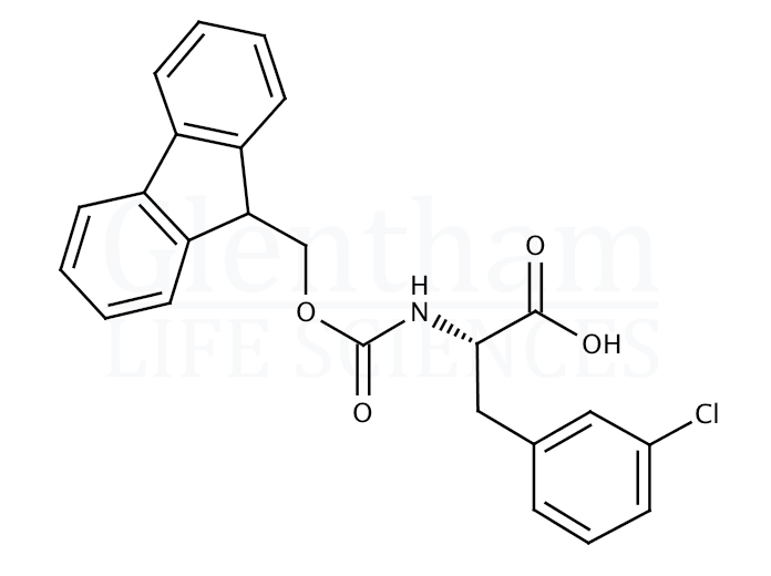 Structure for L-3-(3-Chlorophenyl)-N-Fmoc-alanine  (198560-44-0)